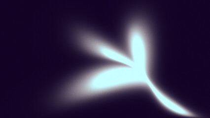 Obraz premium Glowing abstract white light shape on dark background, futuristic energy flow and grainy texture