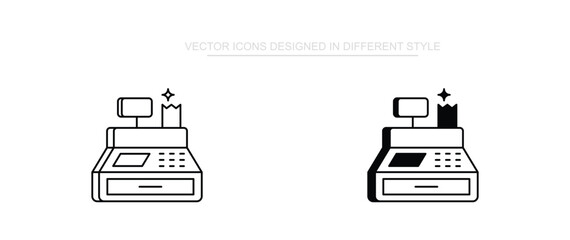 Billing machine icon design with white background