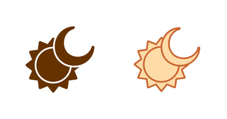 Solar Eclipse Vector Icon