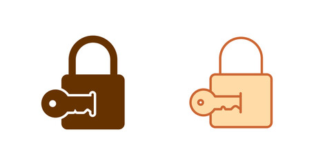 Lock and Key Vector Icon