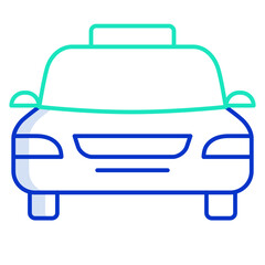 car outline color icon design