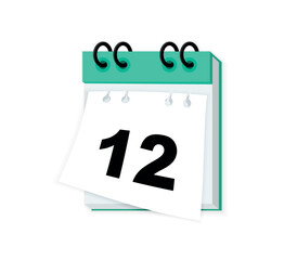 Tear off calendar sheet. Tear-off calendar. Off date. Deadline concept. Vector illustration flat design
