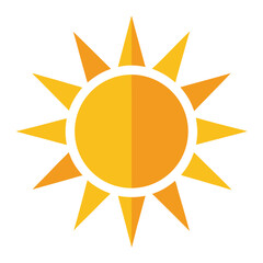 Modern Sun Icon Vector Isolated on White Background