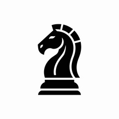 Chess Knight Strategy Icon – Business Planning and Tactics Symbol