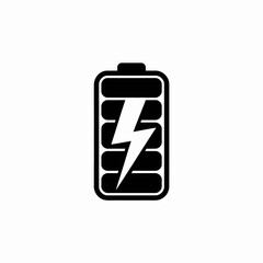 Battery with Lightning Icon – Power and Energy Charge Symbol