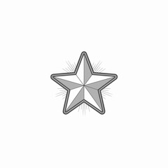 Obraz premium Star Badge Icon – Award and Quality Recognition Symbol