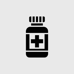Obraz premium Medicine Bottle Icon – Healthcare and Pharmacy Symbol