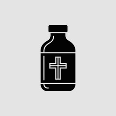 Medicine Bottle Icon – Healthcare and Pharmacy Symbol