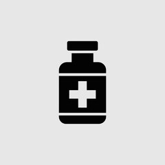 Medicine Bottle Icon – Healthcare and Pharmacy Symbol
