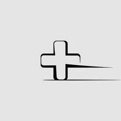Fototapeta premium Medical Cross Icon – Health and First Aid Symbol