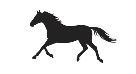 Dynamic silhouette of a galloping horse captured in motion representing power freedom and the spirit of equestrianism vector