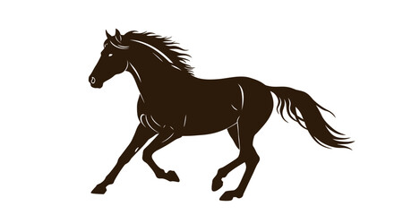 Majestic brown horse galloping freely across open plains capturing athleticism grace and wild spirit vector