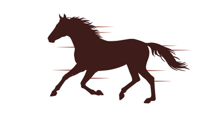 Majestic chestnut horse galloping freely across open fields capturing speed and graceful movement vector