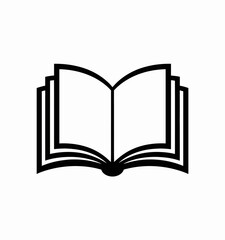 Open Book Icon – Knowledge, Education, and Learning Symbol