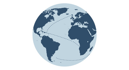 Detailed world map globe with north and south america and europe clearly visible for global business and education vector