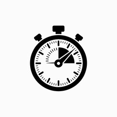 black stopwatch vector illustration