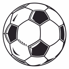 Black and white soccer ball graphic football sport 1