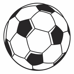 Black and white soccer ball graphic football sport 2