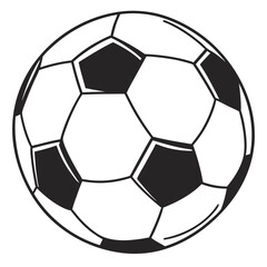 Black and white soccer ball graphic football sport