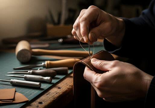 Artisan Hand Stitching Leather Goods