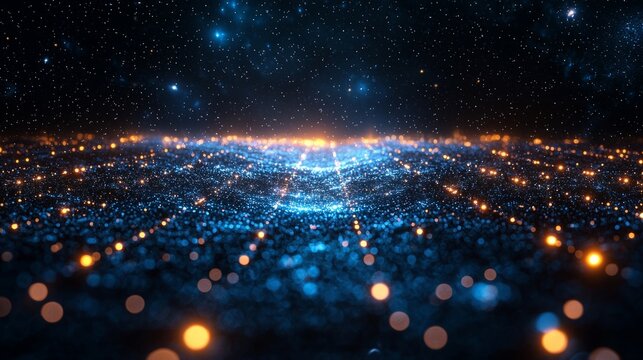 A holographic network diagram illustrating the seamless communication enabled by 5G technology