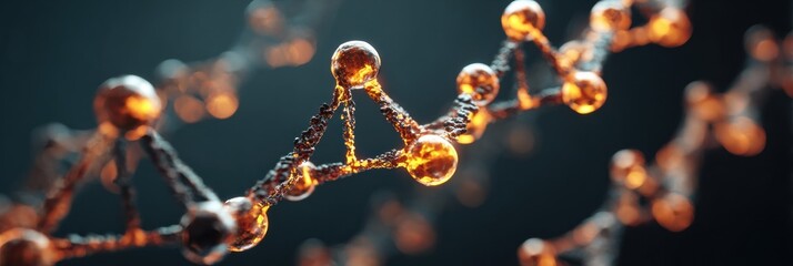 Intricate Molecular Structure Illuminated in Vibrant Colors Showcasing Scientific Beauty and Complexity in a Modern Setting