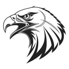 Black eagle head abstract graphic design bird