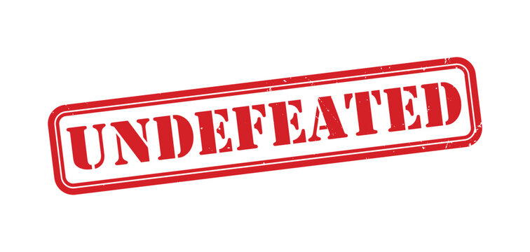 Undefeated stamp, Undefeated sign on red ink, Undefeated grunge stamp, Undefeated seal, Undefeated sticker, Undefeated distressed texture on white background