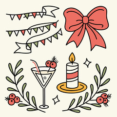 set of wedding elements