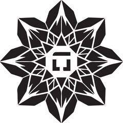 abstract floral design Abstract Starburst Mandala Art