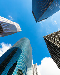 Modern downtown skyscrapers