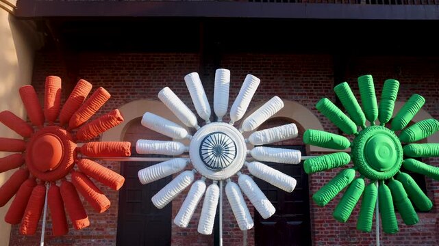 handmade decor celebrating indian republic or independence day