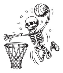 Dunking basketball in comic style vector illustration Religious Symbol slam dunk sport