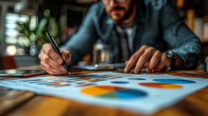 A professional presenting a decision tree diagram for managing risks during a corporate meeting