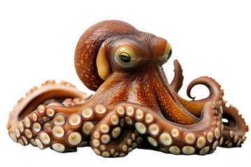 Fototapeta premium Isolated octopus displays vibrant colors and unique features in an underwater scene showcasing natural beauty and intricate details