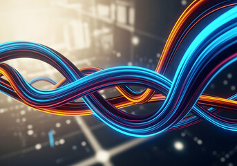 Dynamic Colorful Light Waves