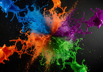 Dynamic Paint Splash Art