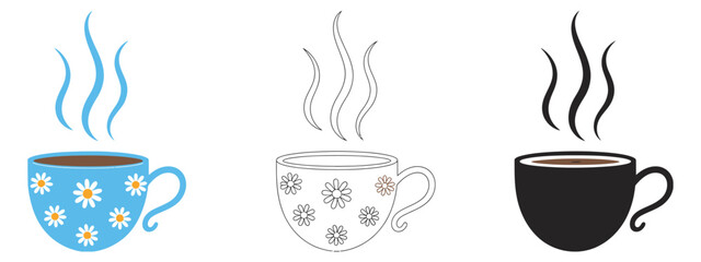 Hot Drink Tea Cup Vector Illustration – Clean Graphic Design for Beverage Packaging, Café Branding, and Digital Food and Drink Artwork
