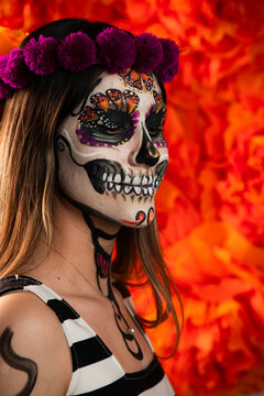 Chica maquillada de muerte 