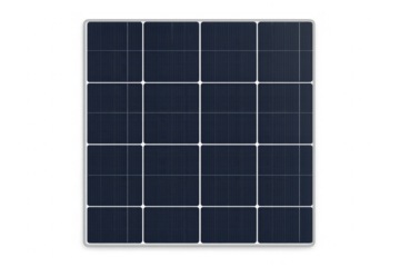 Solar panel generating clean sustainable energy, transparent background