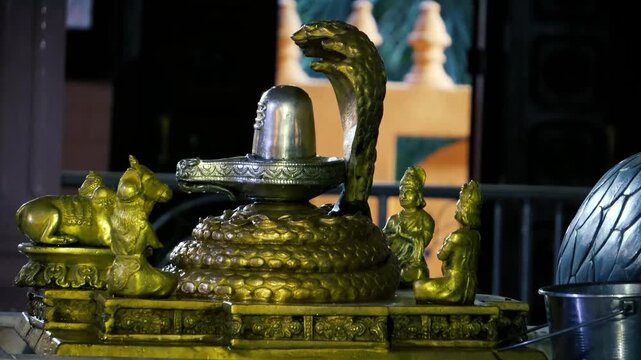 Shivling with Snake Cover &ndash; Sacred Hindu Symbol of Lord Shiva and Energy