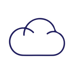 Vector art of simple outline of a cloud