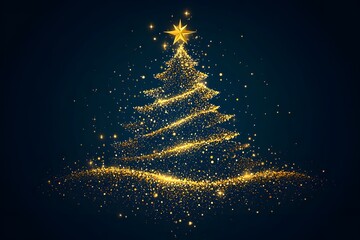 Beautiful christmas eve tree illustration high resolution picture