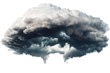 Powerful supercell storm develops into a dramatic weather phenomenon with swirling clouds and strong winds over the open landscape at dusk