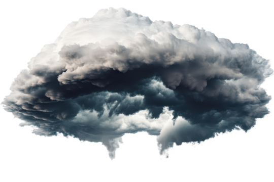 Powerful supercell storm develops into a dramatic weather phenomenon with swirling clouds and strong winds over the open landscape at dusk