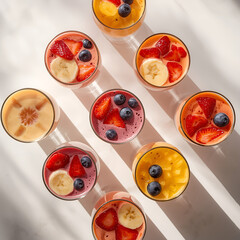 red and green tea set