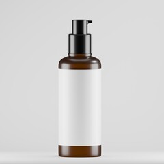 Amber Pump Bottle Mockup