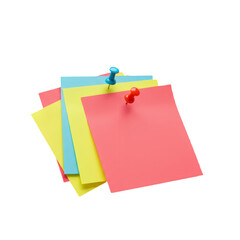Colorful sticky notes isolated on white background, collection of vibrant adhesive memo papers for reminders, office organization, and creative planning, stationery and education concept