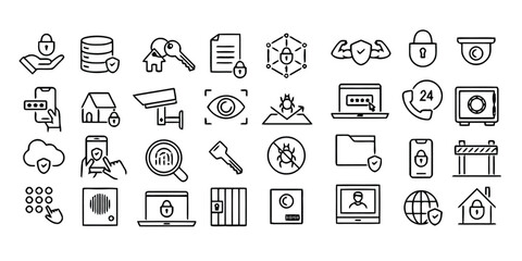 cybersecurity, security, protection, safety, lock, padlock, key, shield, guard, surveillance, camera, cctv, fingerprint, password, data, database, server, network, cloud, house, home, bug, virus, malw