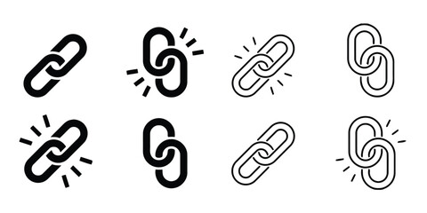 link, connection, chain, chain link, network, relationship, unity, strength, partnership, collaboration, integration, system, icon, outline, line art, simple, graphic, design, set, collection, illustr